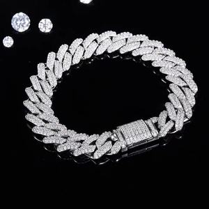 Pulsera de Eslabones Cubanos de Plata de Ley Premium con Moissanita, Cadena de Muñeca de Lujo Estilo Hip Hop, Joyería Fina y Atrevida, Regalo Unisex - Product Image 6