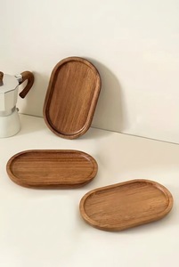 Plateau de service en bois artisanal, durable, facile à nettoyer, finition naturelle, pour la restauration, service alimentaire pour hôtel, restaurant - Product Image 3