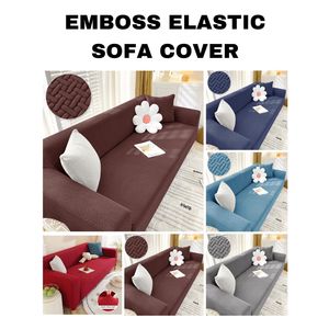 Funda de Sofá de Poliéster Sólida con Relieve para 3 Plazas, Funda Elástica para Muebles de Hogar, Hotel, Sala de Estar, Fundas para Sofá de Tres Plazas - Product Image 2