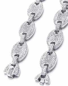 Cadena de Diamantes Moissanite con Eslabones Ovalados de Lujo, Collar Hip Hop con Incrustaciones de Diamantes, Joyería VVS, Accesorio de Moda Unisex Premium - Product Image 3