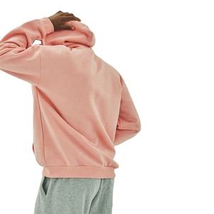 <b>Men's</b> Oversized Hooded Sweatshirt Solid <b>Pink</b> Fleece Regular Sleeve Casual Autumn Knitted <b>Hoodie</b> - Product Image 3