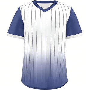 เสื้อเบสบอลแขนสั้นผู้ชาย โพลีเอสเตอร์ 100% 220 GSM แห้งเร็ว พิมพ์ลายโลโก้ตามสั่ง ดีไซน์ล่าสุด 2026 - Product Image 3
