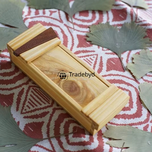 Hermosa Caja de Madera Maciza Pulida para Plumas, Rectangular, Hecha a Mano, Regalo para Compañeros de Oficina, Maestros, Almacenamiento de Papelería, Tradebyd - Product Image 6