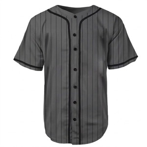Custom Unisex Baseball Jersey Teamname Print Short Sleeve Button Front Breathable Anti-Bacterial Sublimated Polyester Sport - Product Image 5