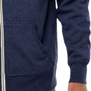 Navy Unisex Heavyweight Sherpa <b>Lined</b> Full Zip Hoodie Warm <b>Fleece</b> Hooded Sweatshirt Winter Casual Outdoor <b>Jacket</b> Custom Logo - Product Image 5