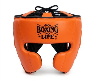 หมวกป้องกันศีรษะแบบสั่งทำพิเศษ No Boxing No Life ผลิตจากหนังแท้ 100% พร้อมสีที่กำหนดเอง สำหรับฝึกศิลปะการต่อสู้สำหรับผู้ใหญ่ - Product Image 1