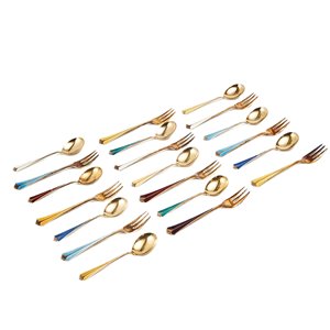 Elegant <b>Rose</b> <b>Gold</b> Flatware Set Ornate Handles Dishwasher Safe Wedding Dining Cutlery for Home Restaurant Hotel Banquet Party - Product Image 2