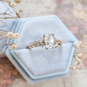 Igi/gia แหวนทอง14K ประดับเพชรที่ปลูกในห้องปฏิบัติการได้รับการรับรองว่าเป็นมุกหรูหราแหวนหมั้น/แต่งงานสำหรับผู้หญิงสำหรับงานเลี้ยง - Product Image 3