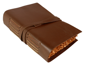 Carnet en cuir vintage personnalisé, bords naturels, pages vierges non lignées, cadeau idéal pour hommes, femmes, étudiants, carnet promotionnel - Product Image 1