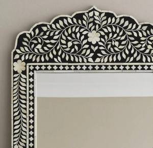 Highest Quality Modern Polished <b>Rectangle</b> Shape Bone Inlay <b>Mirror</b> Frame Latest Design Large Size <b>for</b> <b>Wall</b> Decor - Product Image 3