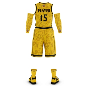Ensembles d'uniformes de basketball personnalisés par sublimation pour hommes – Maillot et short de basketball respirants à séchage rapide, tenue de sport camouflage pour l'entraînement - Product Image 2