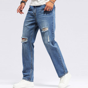 Jeans déchirés pour hommes, pantalons déchirés élégants, coupe slim, streetwear décontracté, tenue durable, look urbain moderne, style tendance - Product Image 4