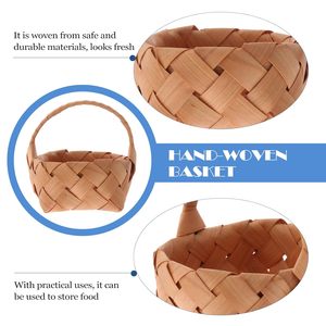 Panier en bois tressé pour fleurs, décoration murale rustique, conteneur de rangement - Product Image 4