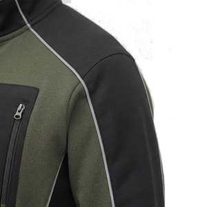 Sudadera con Cierre de Cremallera en el Cuello para Hombre, Color Verde Oliva Oscuro, Diseño Ergonómico Moderno, Precio al por Mayor - Product Image 4