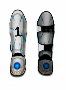 Protections de pieds en cuir PU personnalisées pour le Muay Thai, protège-tibias durables pour le kickboxing, le MMA et la boxe, vente en gros - Product Image 3
