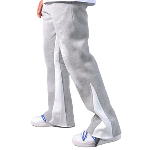 Pantalon de survêtement en coton personnalisé pour homme, taille élastique avec cordon de serrage, décontracté, pour l'automne, imprimé lettres, jambe droite, tricoté mi-lourd - Product Image 6