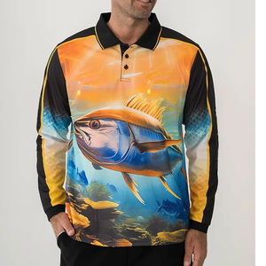Camisa de Pesca Ligera y Transpirable con Protección Solar UPF 50 y Logotipo Personalizado OEM para Hombre, Ropa Deportiva para Pesca al Aire Libre - Product Image 1
