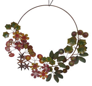 Guirlande décorative créative à suspendre pour la maison, bouquet de fleurs en métal, décorations de Noël, feuilles en métal faites à la main - Product Image 6