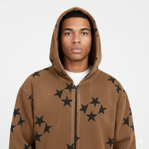 Sweat à capuche pour homme en coton, imprimé, style streetwear décontracté, manches longues, personnalisable, vente en gros - Product Image 5