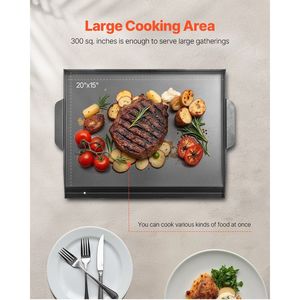 22x16 pollici piastra in acciaio al carbonio portatile famiglia pentole per campeggio feste nero teppl Grill a Gas barbecue Grill - Product Image 4