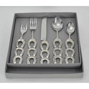 <b>Mirror</b> Polish Cutlery Sets Horse Bit Style Silver Flatware Sets 5 Pcs In Luxury Gift <b>Box</b> Custom Brands Logo Print Decorative <b>Box</b> - Product Image 6