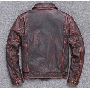 New Arrival Custom Windproof Casual Black Riding Biker Motorcycle <b>Men</b> Leather <b>Jackets</b> Stylish Fashion Genuine MADE BY HS 2027 - Product Image 2