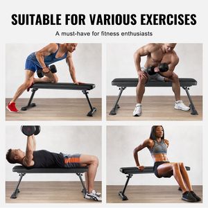 Home Workout Bench Flat ABS and Steel Foldable <b>Strength</b> <b>Training</b> Bench for Full Body Workout 1000 LBS Press Bench - Product Image 6