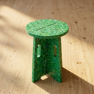 4GoodThings Recycled Plastic Stackable Modular Foldable Portable Eco-Friendly Multi-Function Contemporary Home <b>Stool</b> Ottoman - Product Image 3