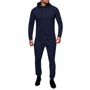 <b>Men's</b> Full Zip Hooded Tracksuit Set <b>Slim</b> <b>Fit</b> Jacket and Cuffed <b>Jogger</b> Pants 2 Piece Casual Sportswear Wholesale - Product Image 3