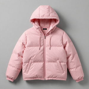 Sudadera con Capucha de Forro Polar de Poliéster/Nylon con Estampado de Hojas de Palma Rosas, Manga Larga, Bordada, para Invierno, Personalización OEM/ODM - Product Image 4