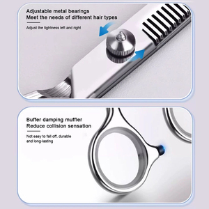 Ciseaux à effiler professionnels 2 pièces, qualité supérieure, pour la coupe de cheveux, usage en salon de coiffure et à domicile, pour hommes - Product Image 3