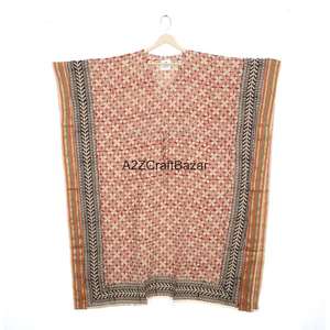 Robe longue maxi kaftan indienne 100 % coton pur à motifs floraux, style modeste, pour mamans, tenue de plage, vêtement de nuit, kaftan de plage, kaftan de bikini - Product Image 2