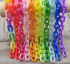 Cadena de eslabones de resina grande y colorida, eslabones de cadena de resina epoxi transparente, decoración para colgar en la pared, ideas de decoración de pared para el hogar a bajo precio. - Product Image 6