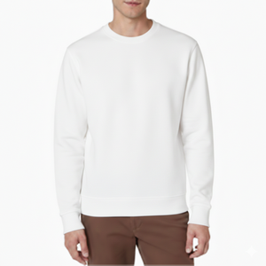 Sweat-shirt en polyester et coton avec logo brodé, pull en molleton pour homme, OEM, confortable et tendance, sweat-shirt en gros pour homme - Product Image 2