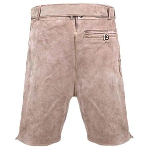 Shorts bavarois pour hommes, taille haute, motif floral brodé, fermeture boutonnée, longueur bermuda, style décontracté, en toile - Product Image 4
