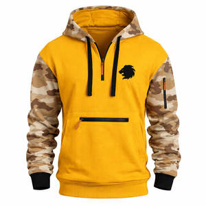 Sweat à capuche d'hiver en molleton épais de haute qualité, 100% coton, pull unisexe avec poche sur la manche, impression DTG pour homme, coupe oversize - Product Image 1