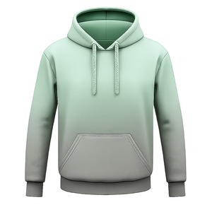 Sweat-shirt à capuche vert menthe pour homme, coupe ample, couleur unie, design décontracté avec poche, vêtement d'automne, 100% coton molletonné, écologique - Product Image 1
