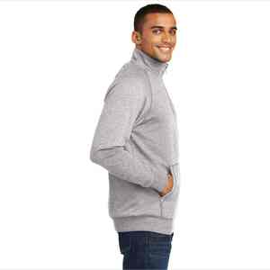 Sweat-shirts à col zippé personnalisés, couleur unie, tendance, en coton, pour homme, grande taille, collection hiver, best-seller - Product Image 3