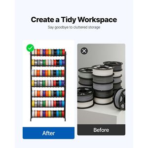 Scaffale di Stoccaggio per Filamenti di Stampanti 3D a 7 Livelli, Robusto, con 7 Ripiani per Bobine di Filamento - Product Image 3