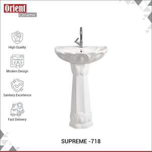 Oferta Increíble en Lavabo de Pedestal de Diseño Moderno con un Solo Orificio, Fácil de Limpiar, Certificado ISO/CE, de Alta Calidad, en Venta - Product Image 2