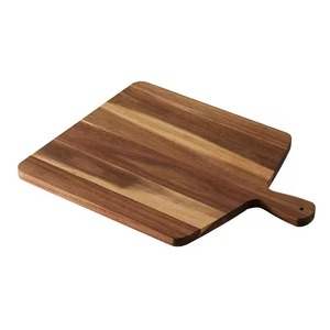 Tabla de servir de madera con asa, rectangular, para cortar y picar, bandeja de alimentos reutilizable para cocina y restaurante - Product Image 1