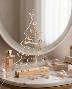 Modern Luxury acrylic Christmas tree earring model earing Stand | Premium Display for Stunning Presentation - Product Image 2