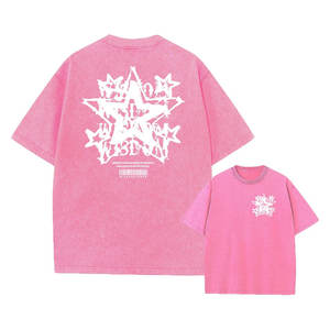 T-shirt décontracté en coton à manches courtes pour homme, style vintage délavé, imprimé streetwear, hip-hop, rétro, punk, Harajuku, effet délavé à l'acide - Product Image 2