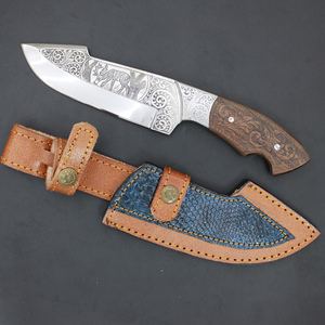 Magnifique couteau de cuisine professionnel en acier Damas de haute qualité, avec manche gravé en cuivre blanc, article le plus vendu - Product Image 3
