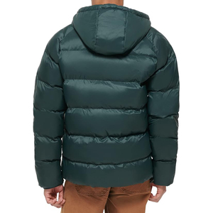 Chaqueta Acolchada con Capucha Verde Oscuro, Cierre de Cremallera, Resistente al Viento, de Poliéster, Estilo Casual, Corte Regular - Product Image 3