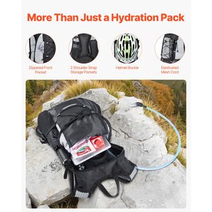 Mochila de Hidratación Ligera de 2L con Bolsa de Agua de TPU para Senderismo, Serie Hydro W, para Hombres y Mujeres - Product Image 5
