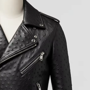 Nouvelle arrivée, veste bomber en cuir de vache brodée pour homme, automne, haute qualité, PU, écologique, coupe-vent, doublure en fausse fourrure, maximisation de la chaleur - Product Image 3
