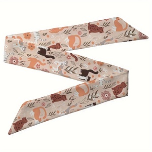 Écharpe étroite rétro à imprimé cachemire en soie satinée, bandana, ruban pour le cou, attache pour cheveux, foulard décoratif pour poignée de sac - Product Image 2