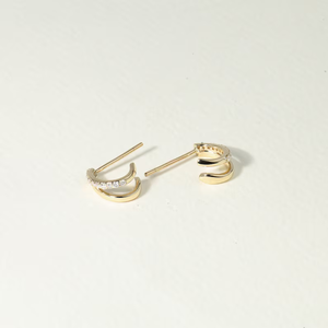 Pendientes de Aro con Diamantes de Laboratorio de la Mejor Calidad, Minimalistas, de Oro Sólido, Elegantes, Joyería Fina, Regalo de Cumpleaños - Product Image 2