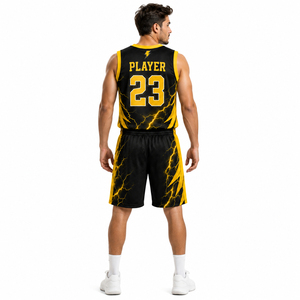 Ensemble d'uniformes de basketball personnalisés avec logo, nom et numéro sur mesure, légers, respirants, à séchage rapide, vêtements de sport athlétiques - Product Image 3